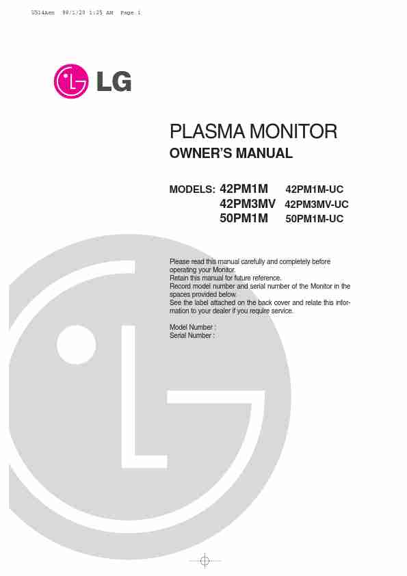 LG Electronics Marine Instruments 42PM1m-UC-page_pdf